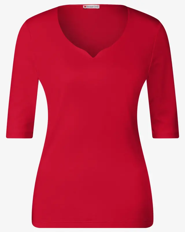 Street One Shirt met Hartvormige Halslijn Ada - Glory Red