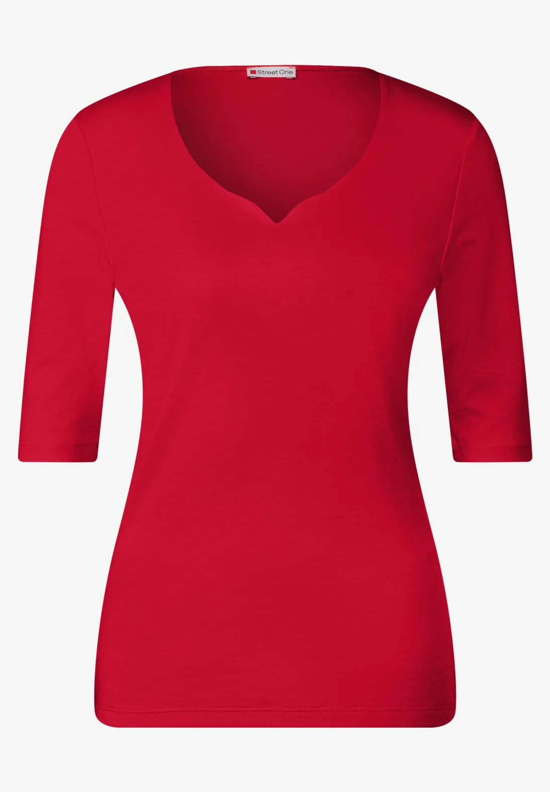 Street One Shirt mit Herzausschnitt Ada - Glory Red
