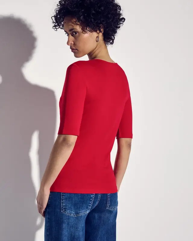 Street One Shirt met Hartvormige Halslijn Ada - Glory Red