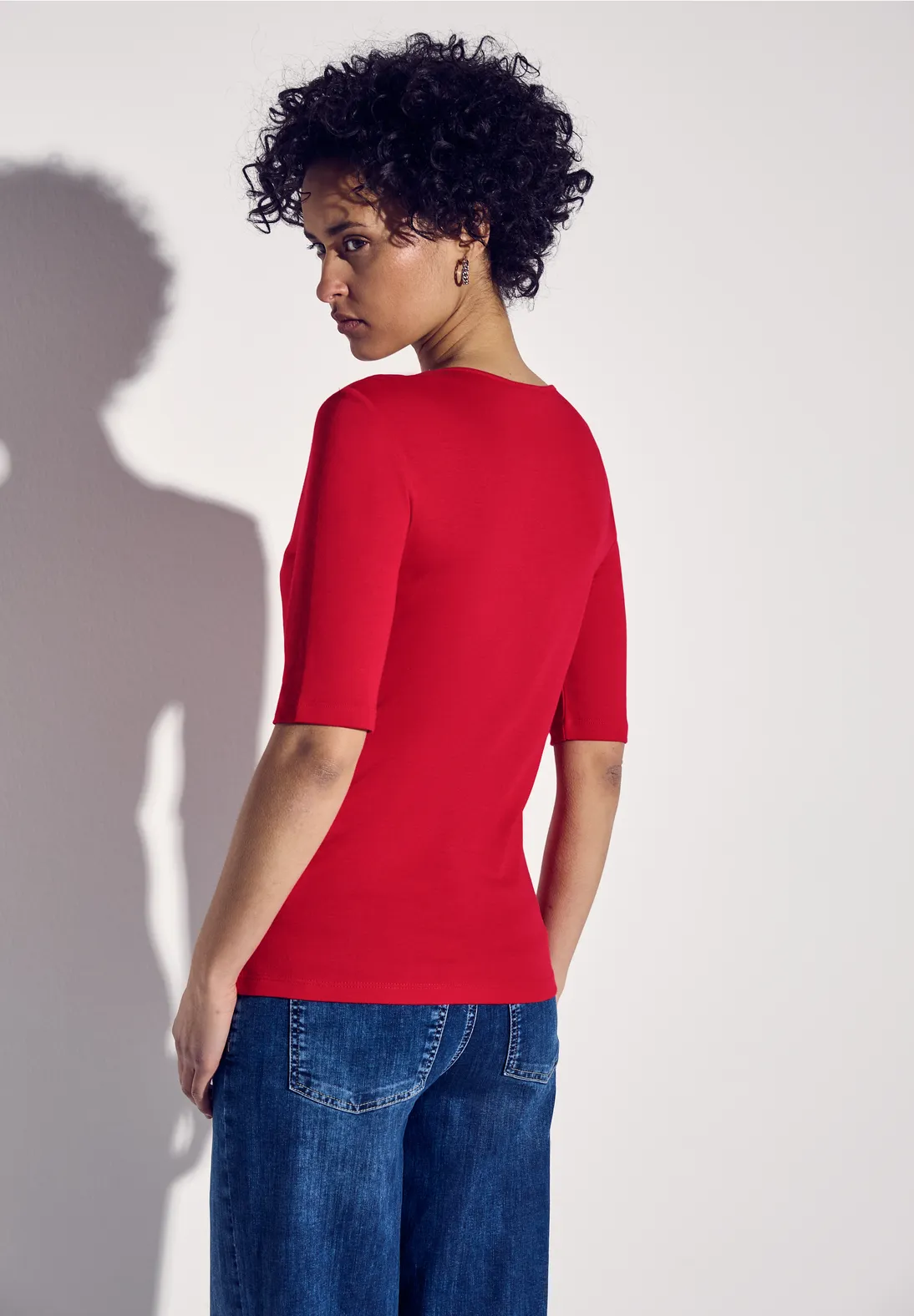 Street One Shirt mit Herzausschnitt Ada - Glory Red