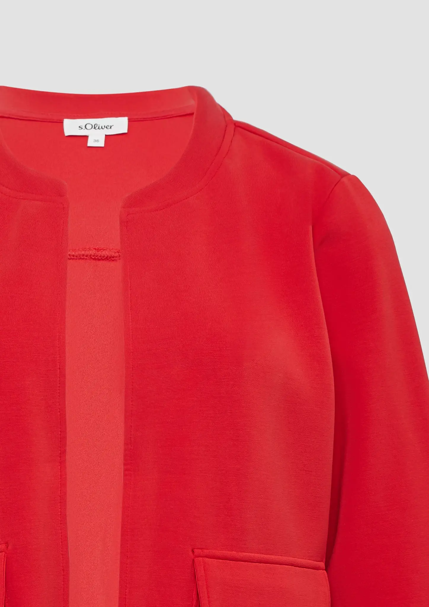 S. Oliver Scuba Cardigan, Relaxed Fit - Red