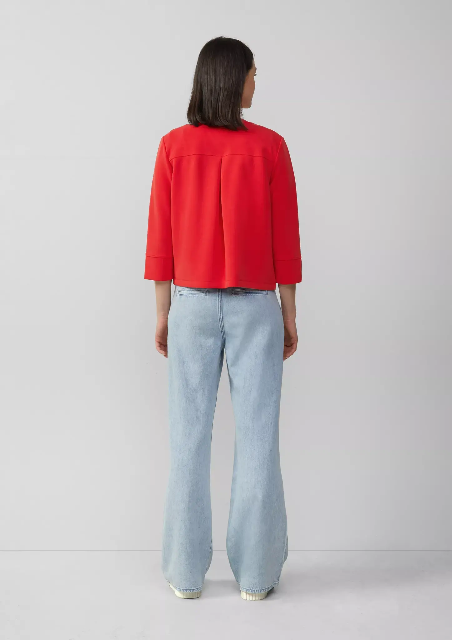 S. Oliver Scuba Cardigan, Relaxed Fit - Red