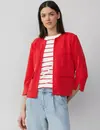 S. Oliver Scuba Cardigan, Relaxed Fit - Red