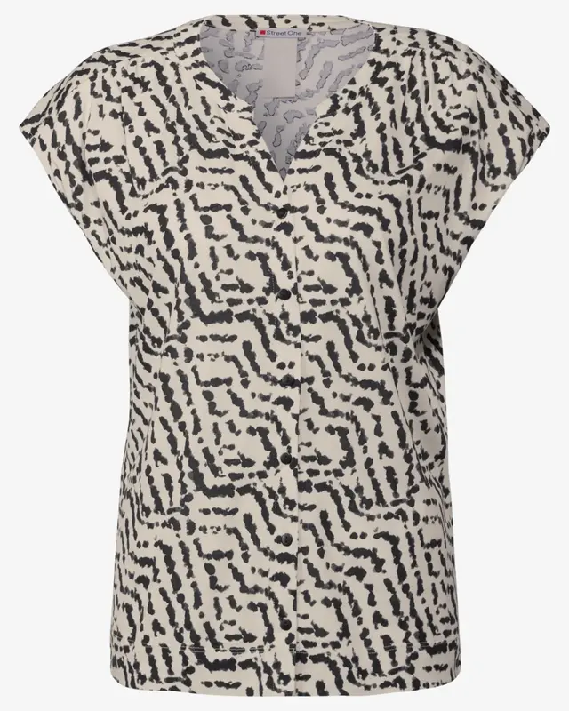 Street One Shirt met Blouselook - Moonstone Sand
