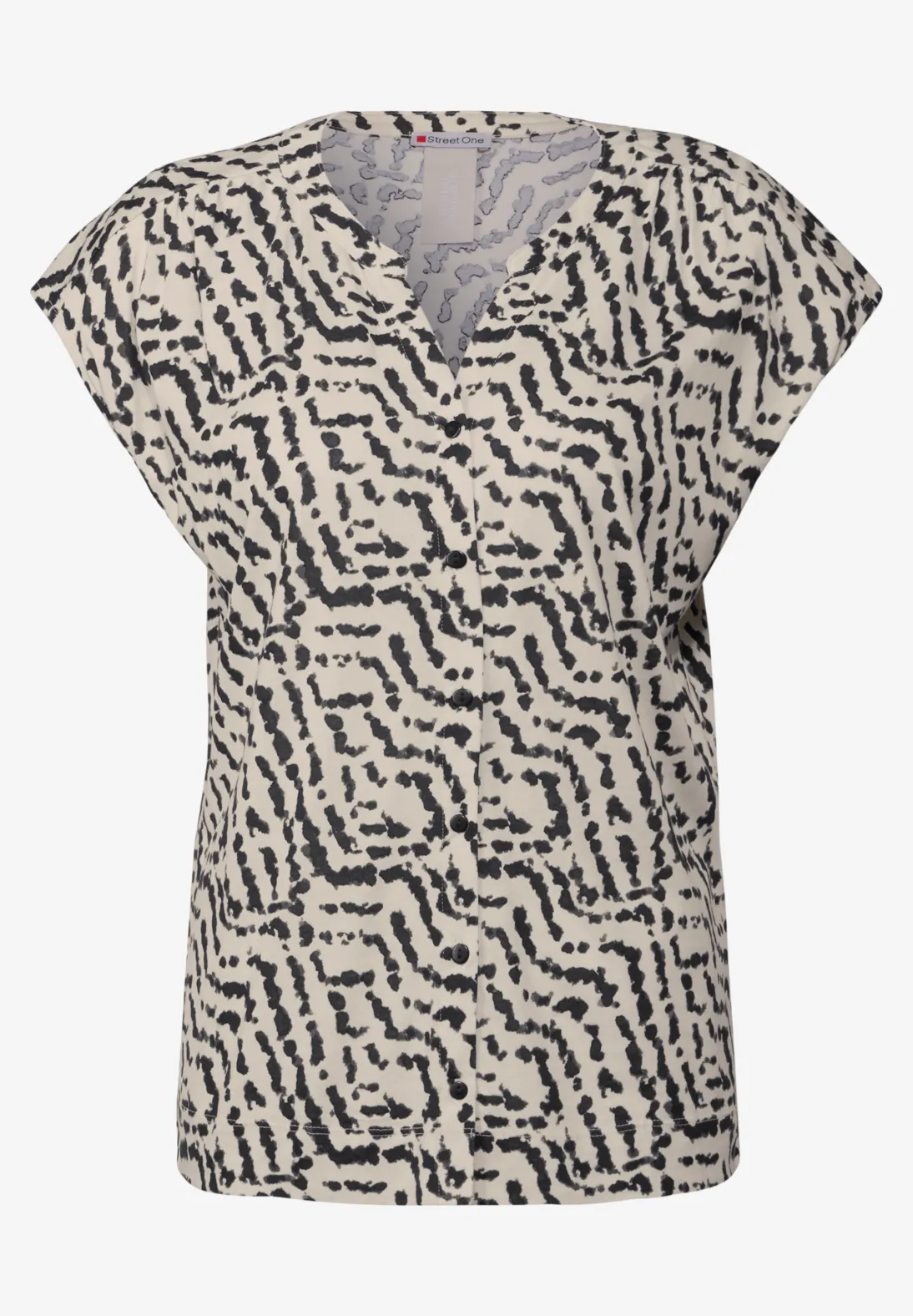 Street One Shirt met Blouselook - Moonstone Sand