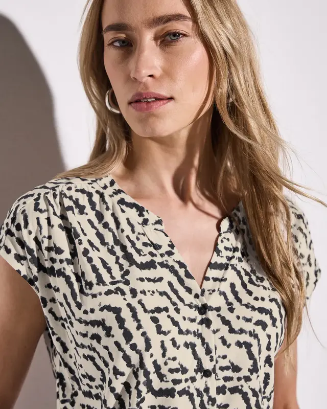 Street One Shirt im Blusen-Look - Moonstone Sand