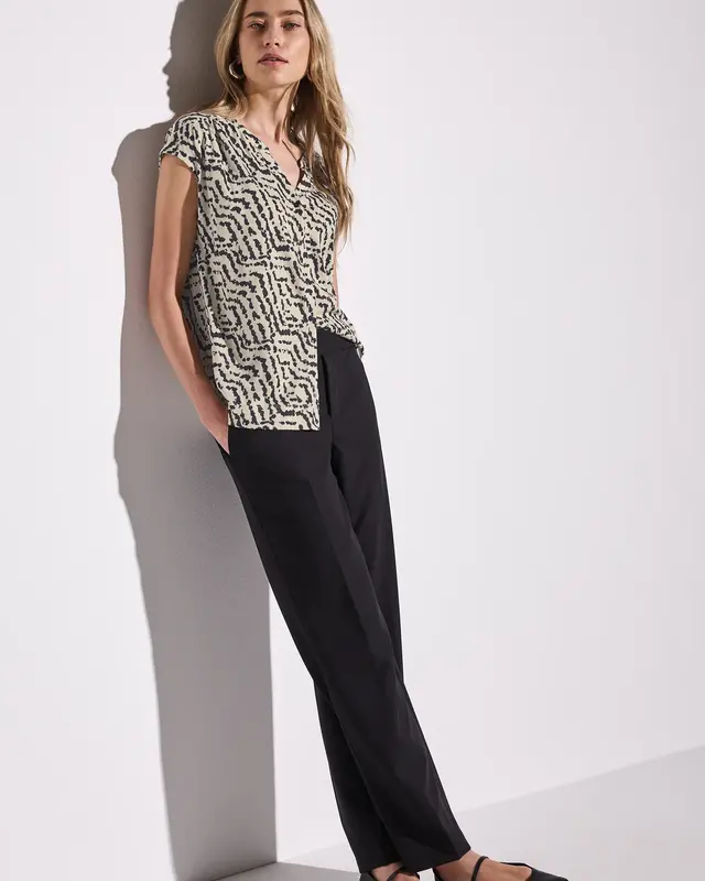 Street One Shirt met Blouselook - Moonstone Sand