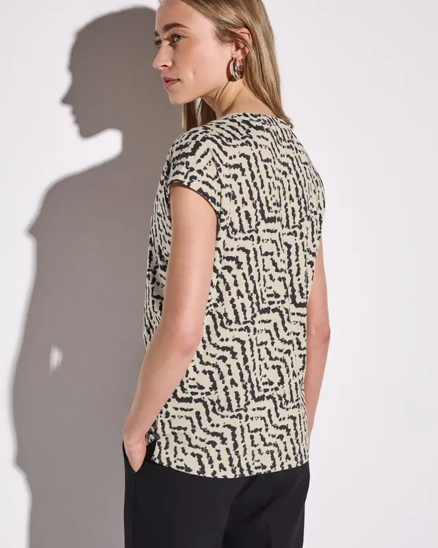 Street One Shirt met Blouselook - Moonstone Sand