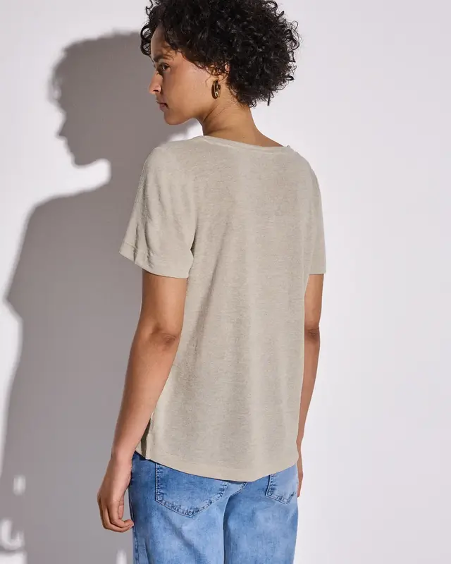 Street One Shirt met Tekst - Moonstone Sand