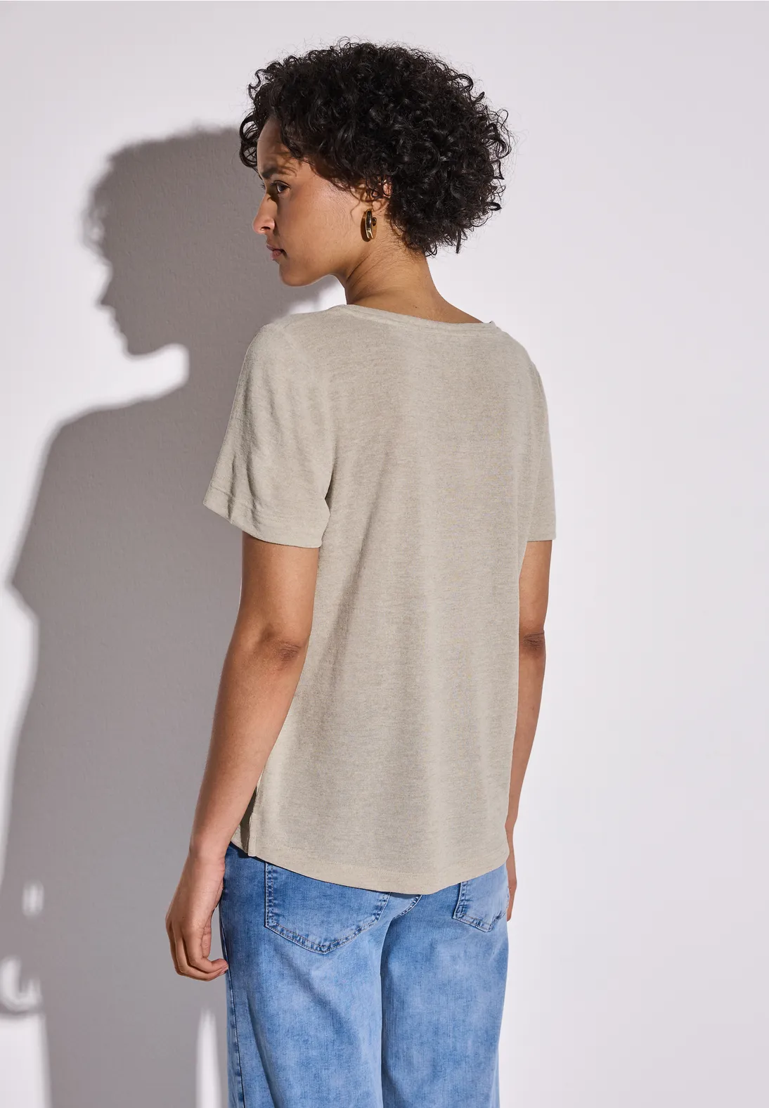 Street One Shirt met Tekst - Moonstone Sand