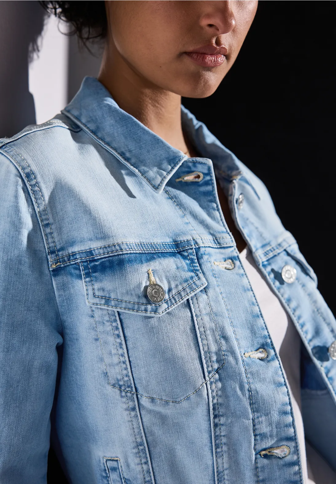 Street One Denim Jacke - Ultra Bleached Wash