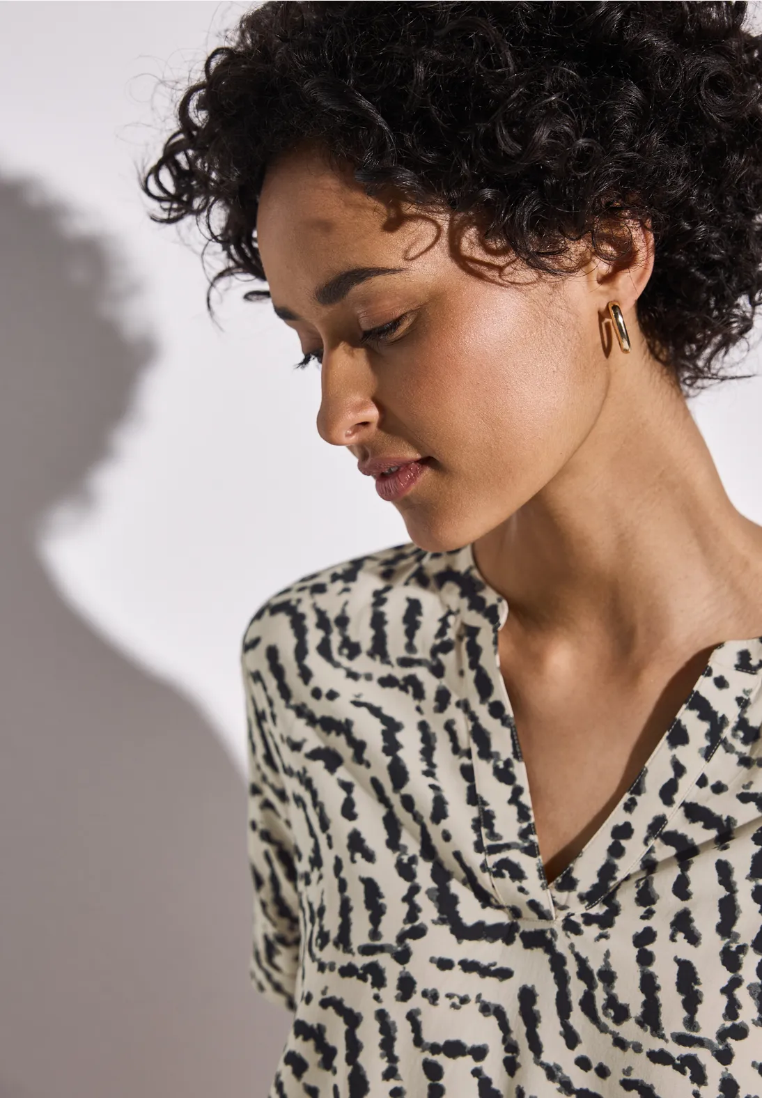 Street One Bedruckte Bluse - Moonstone Sand