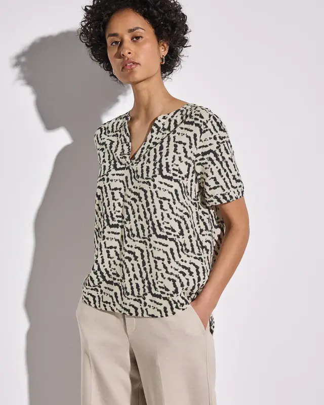 Street One Print Blouse - Moonstone Sand