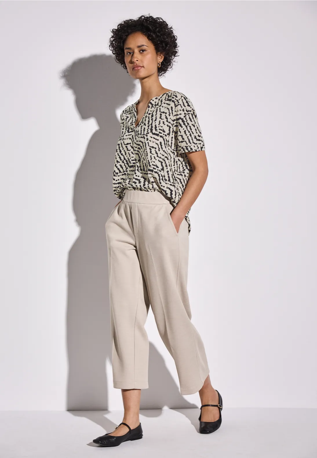 Street One Bedrukte Blouse - Moonstone Sand