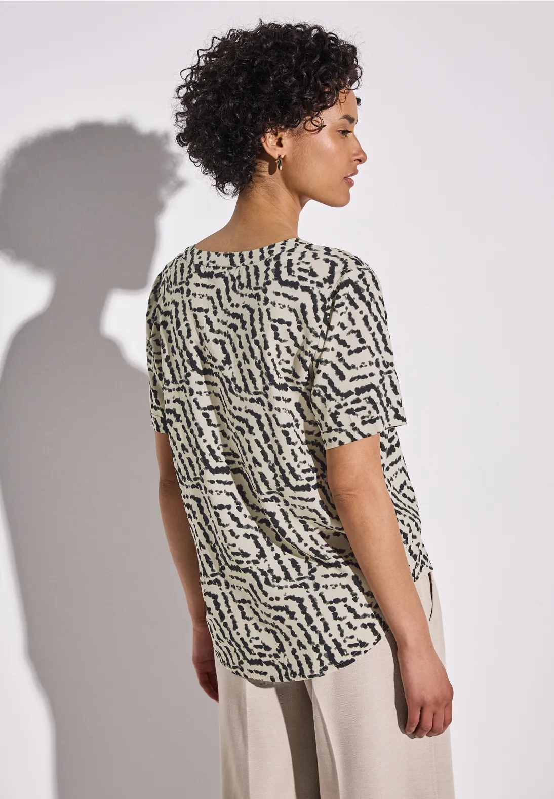 Street One Bedruckte Bluse - Moonstone Sand