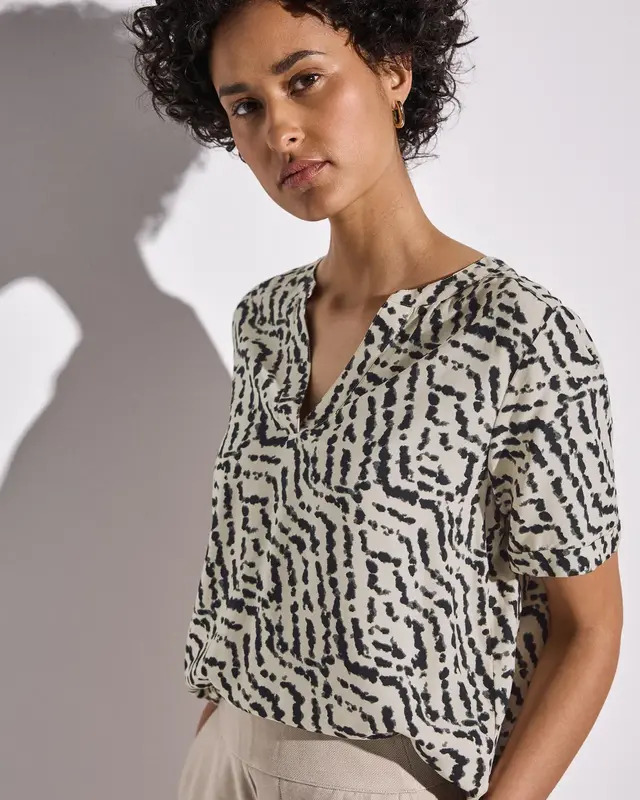 Street One Print Blouse - Moonstone Sand
