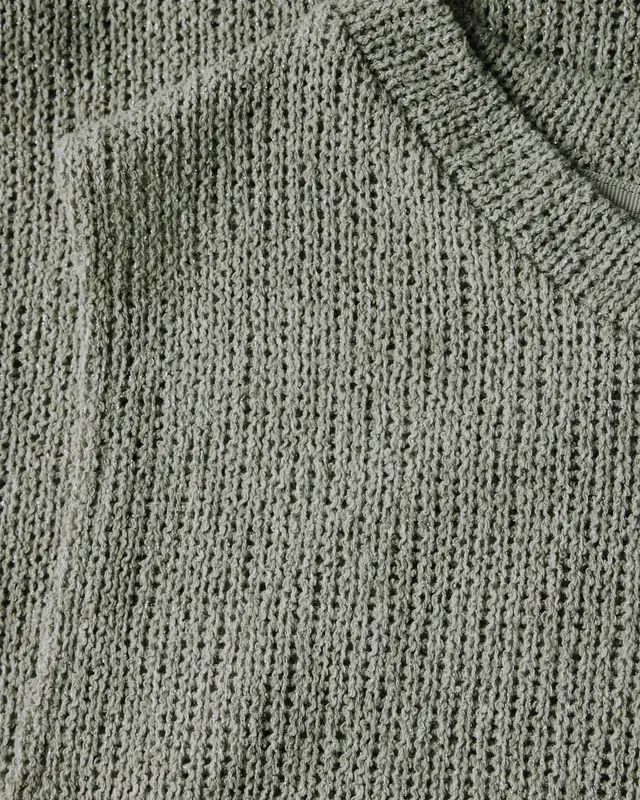 Street One Glitter Knit Top - Dusty Milky Green