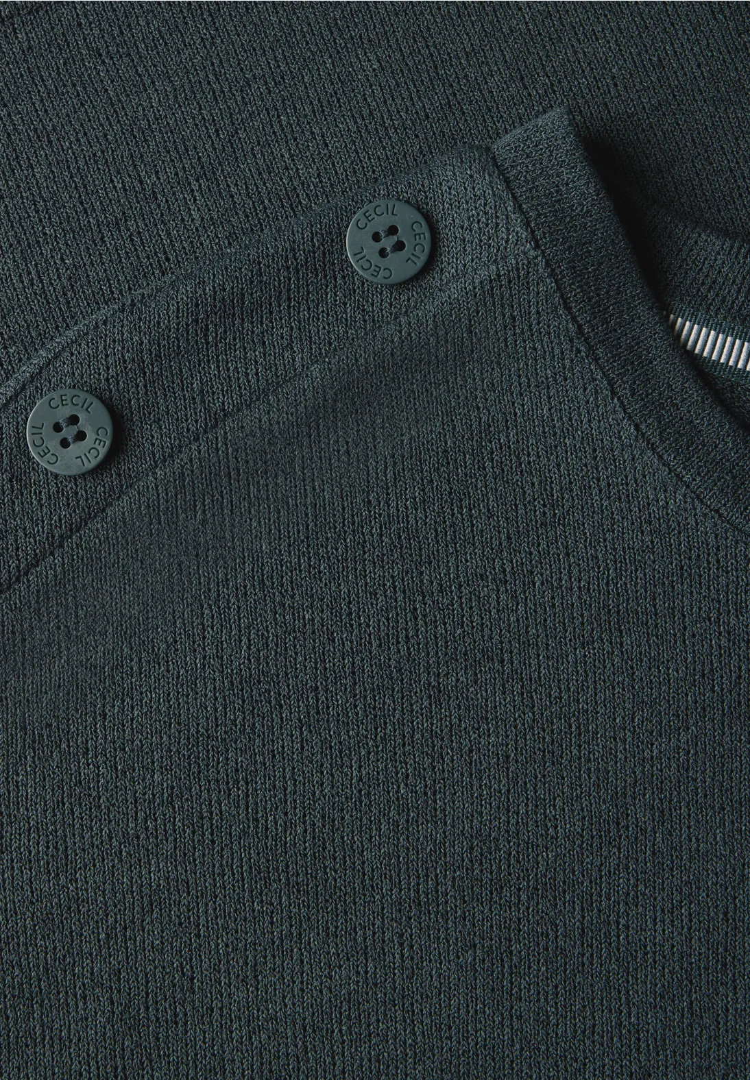 Cecil Strukturshirt mit Knöpfen - Slate Khaki