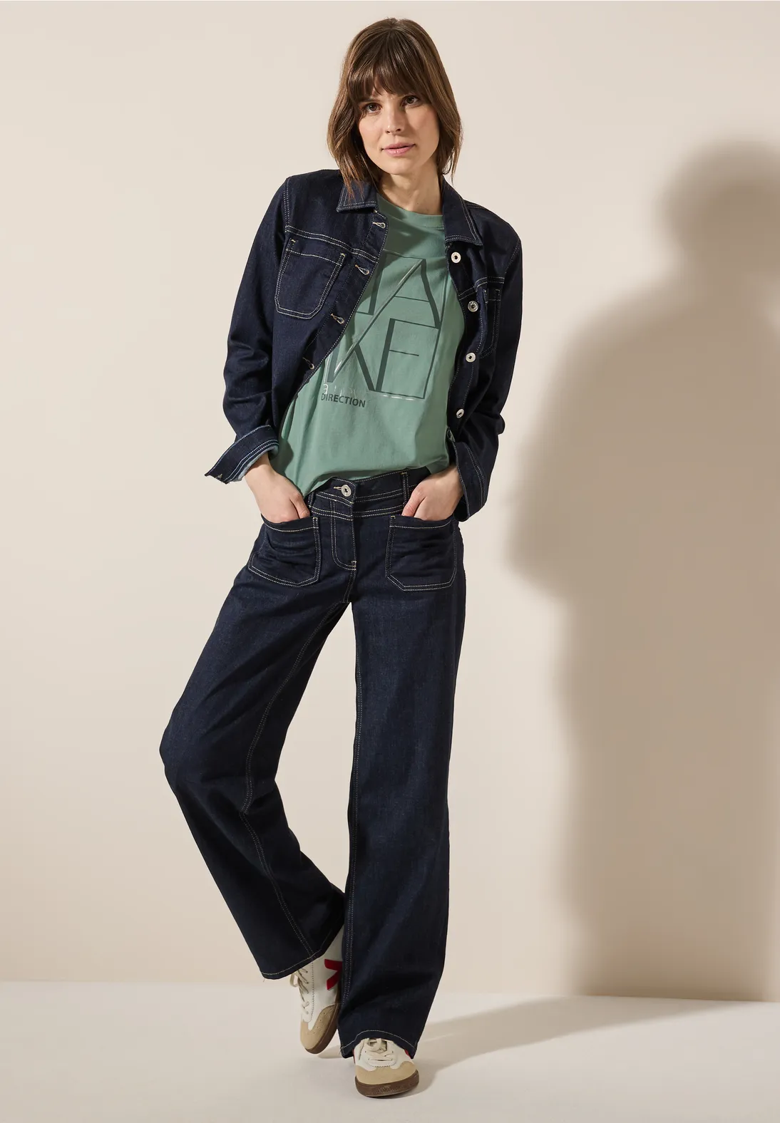 Cecil Shirt mit Artwork - Matcha Green