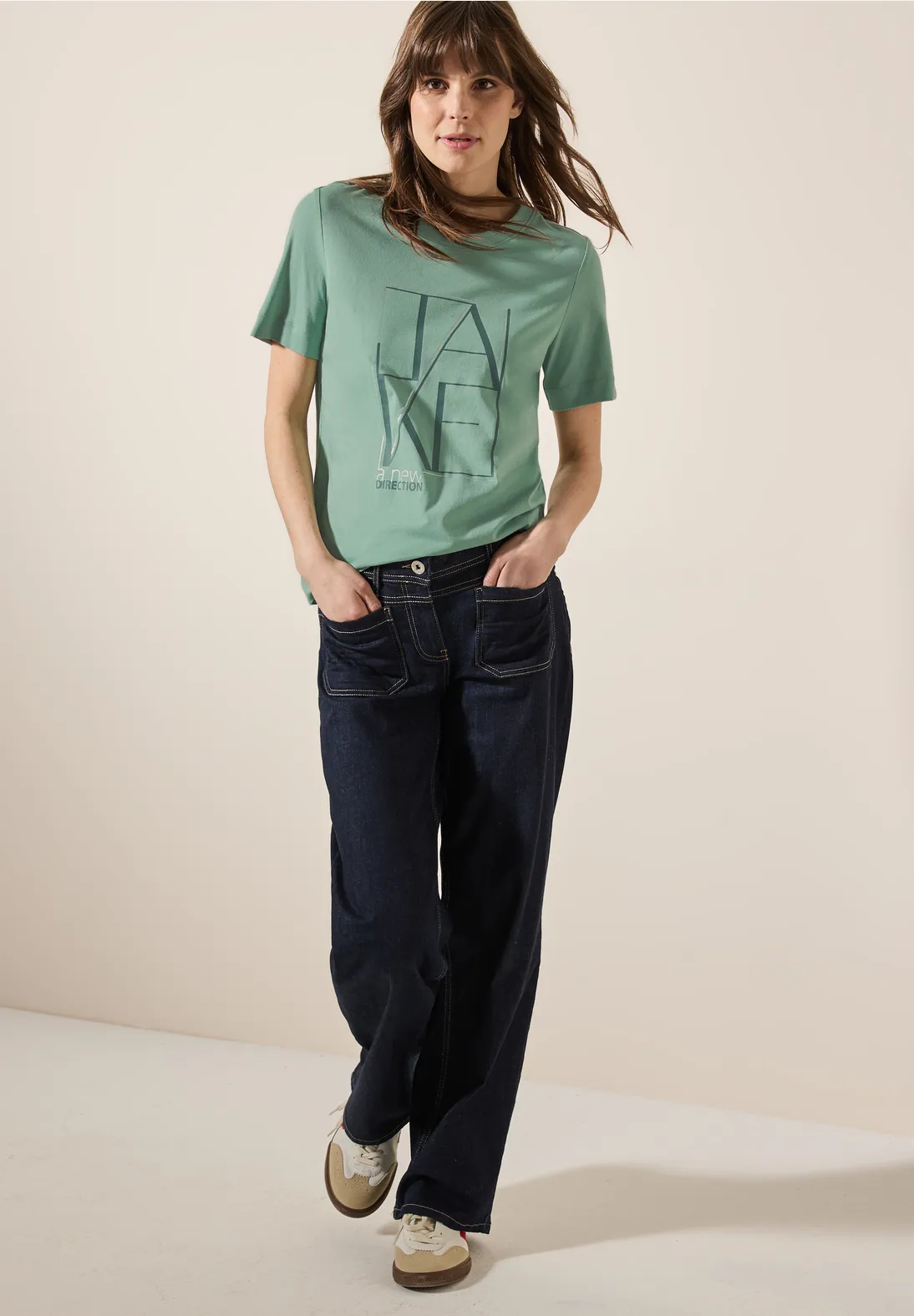 Cecil Shirt mit Artwork - Matcha Green