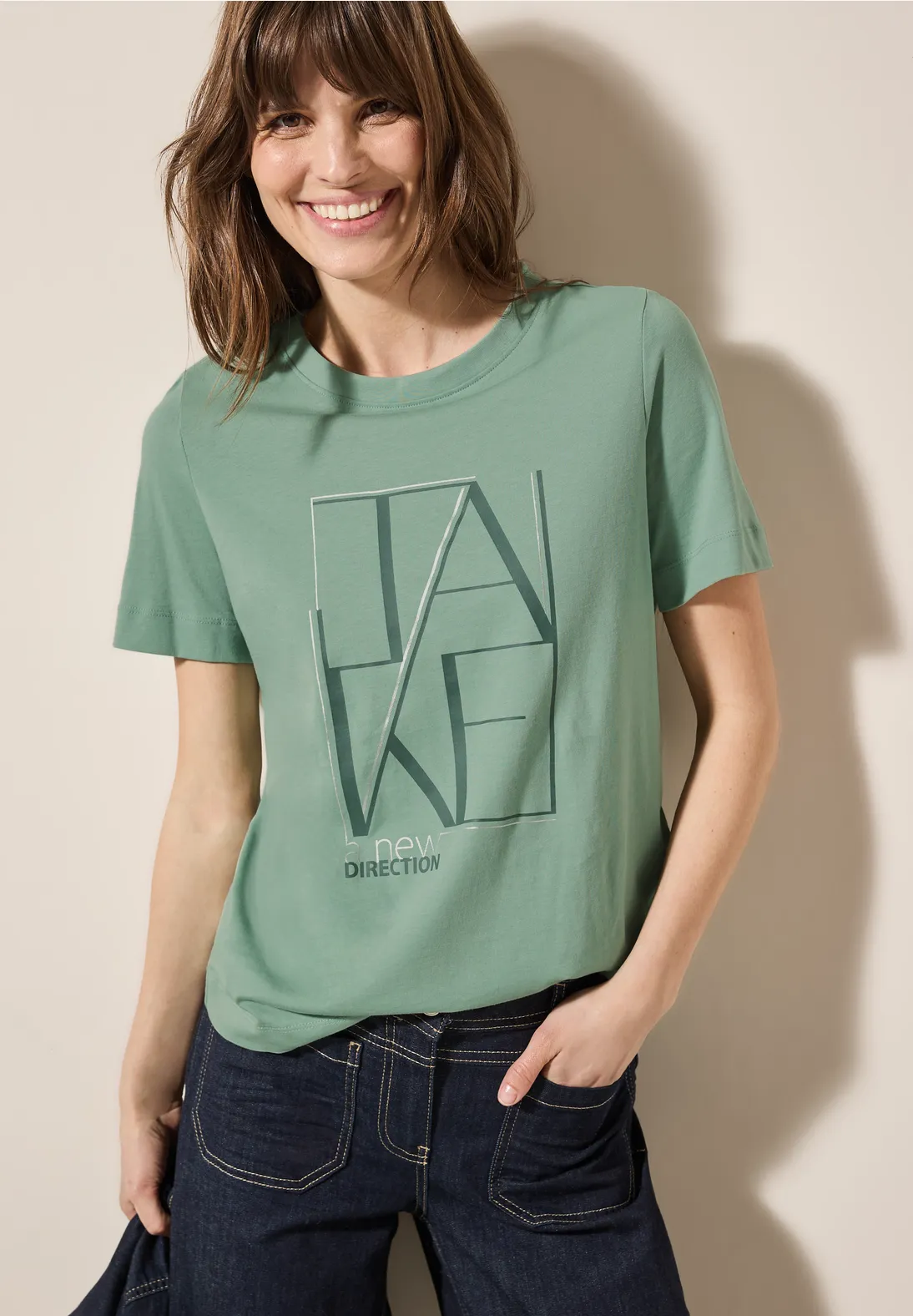 Cecil Shirt mit Artwork - Matcha Green