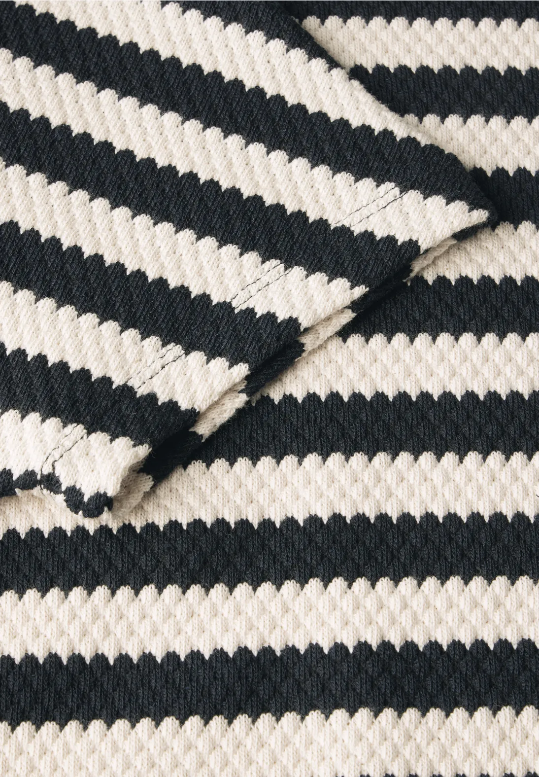 Cecil Gestreiftes Strukturshirt - Light Alabaster White