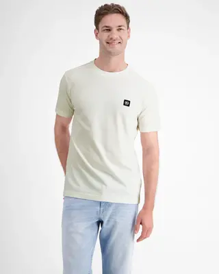 Lerros T-Shirt in Waffle Piqué - Broken White