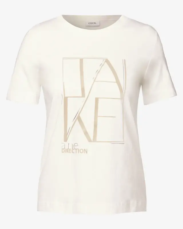 Cecil Shirt met Artwork - Vanilla White