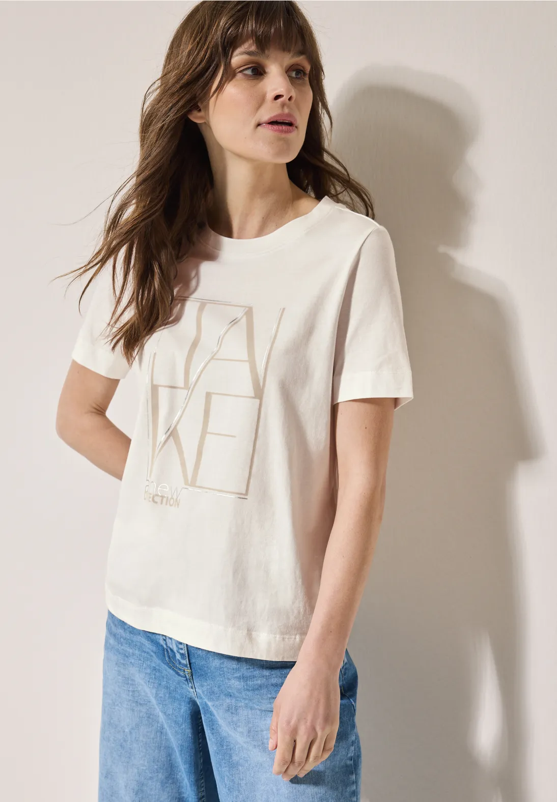 Cecil Shirt met Artwork - Vanilla White