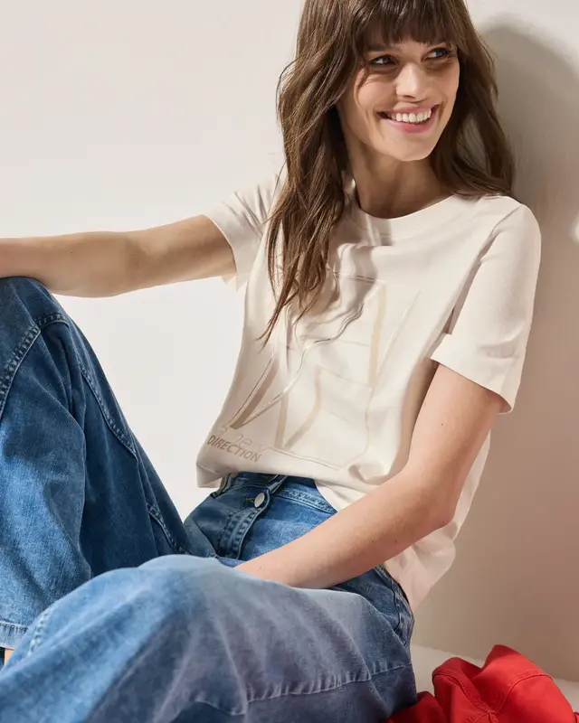 Cecil Shirt met Artwork - Vanilla White