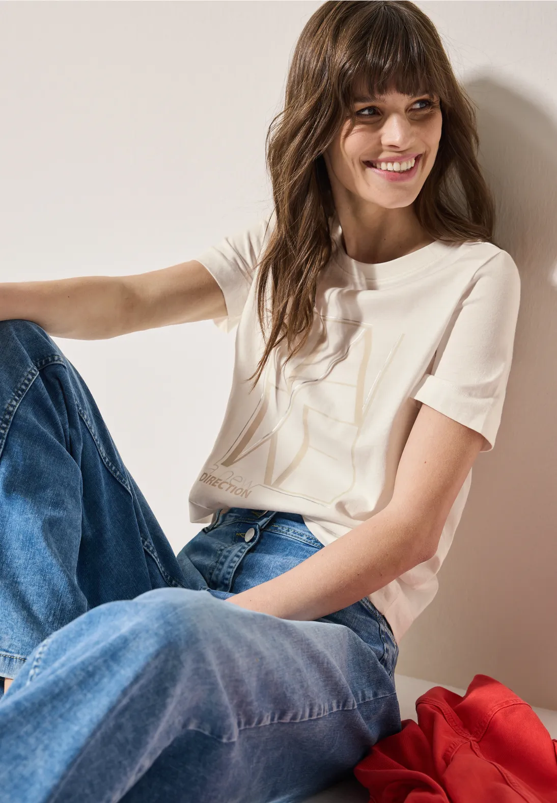 Cecil Shirt mit Artwork - Vanilla White