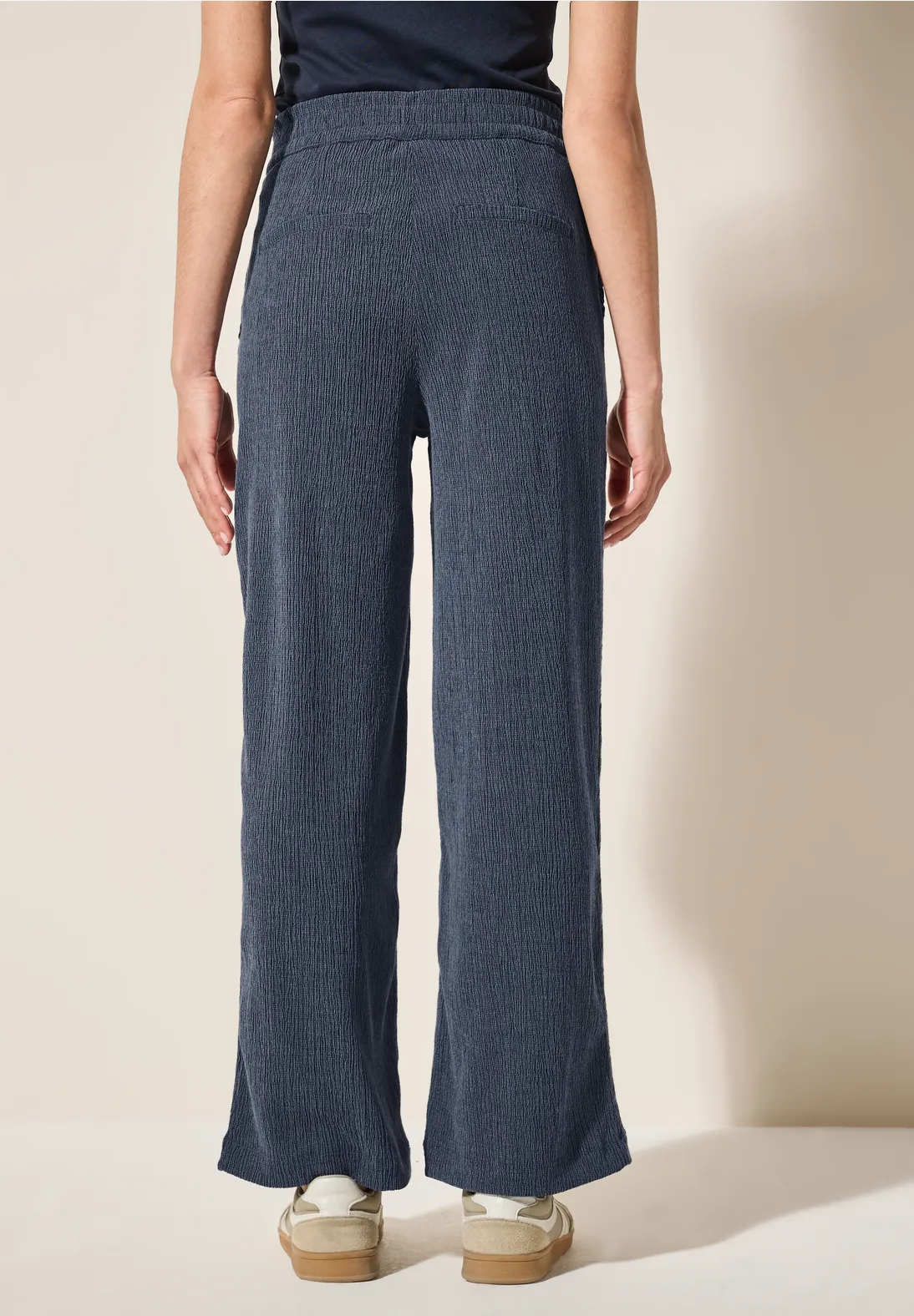 Cecil Wide Lag Hose mit Struktur Neele - Rain Blue