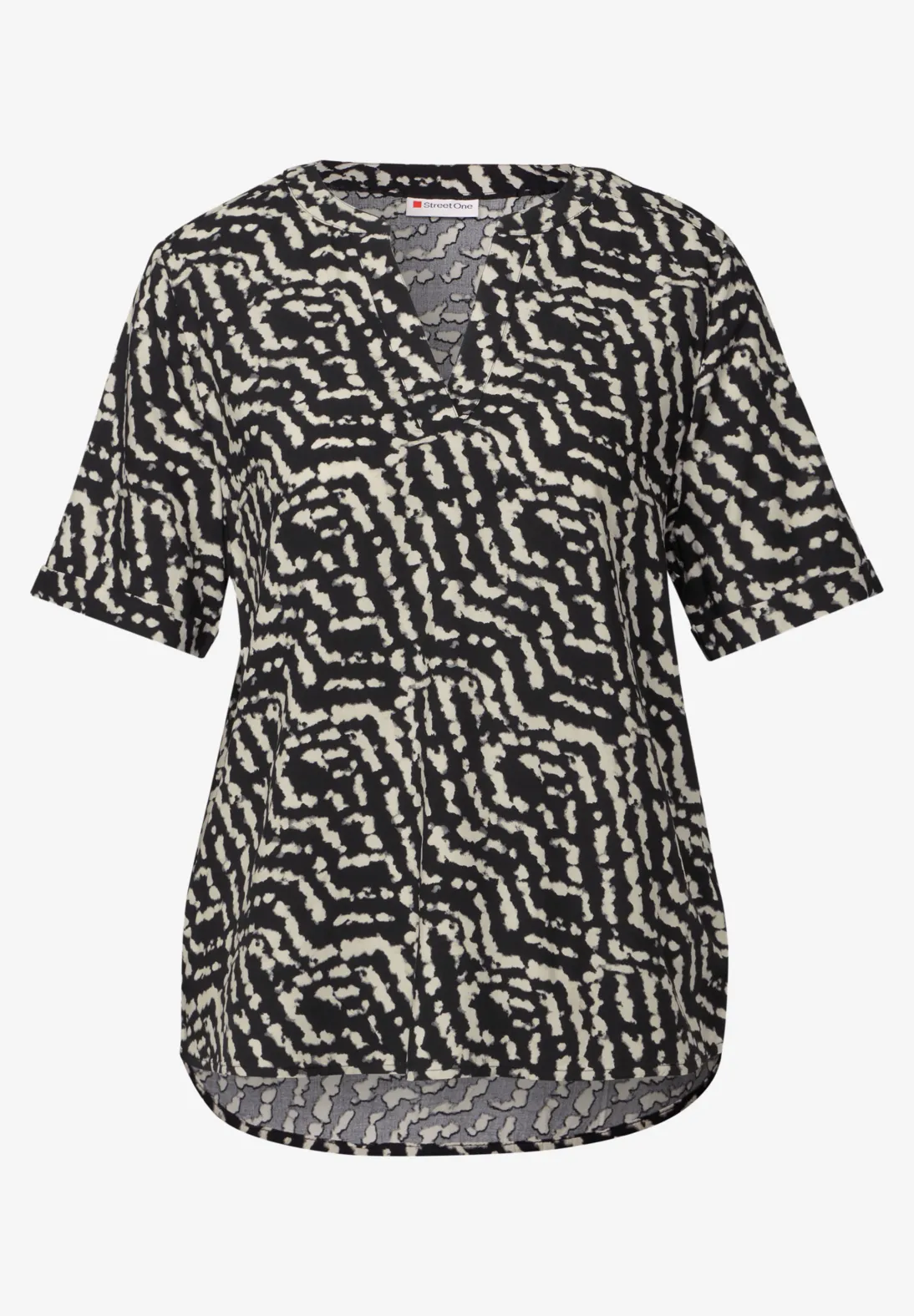 Street One Bedrukte Blouse - Black