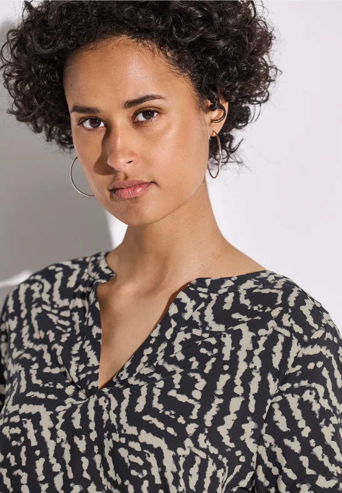 Street One Bedrukte Blouse - Black