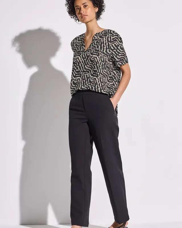 Street One Bedrukte Blouse - Black