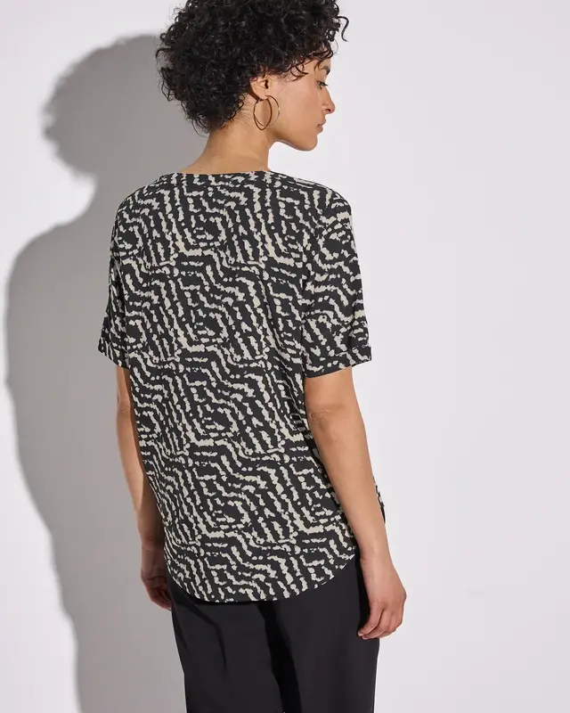 Street One Bedrukte Blouse - Black