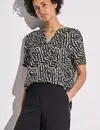 Street One Print Blouse - Black