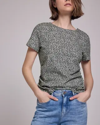 Street One Studio Shirt met Ruguitsnijding - Desert Pine Green