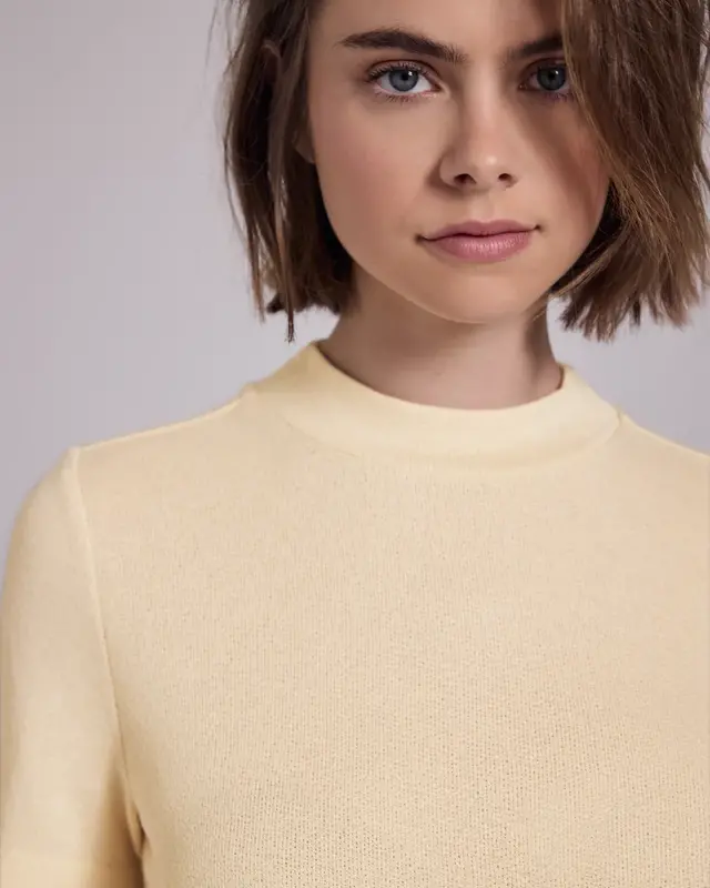 Street One Studio Shirt met Gebreide Look - Mellow Vanilla