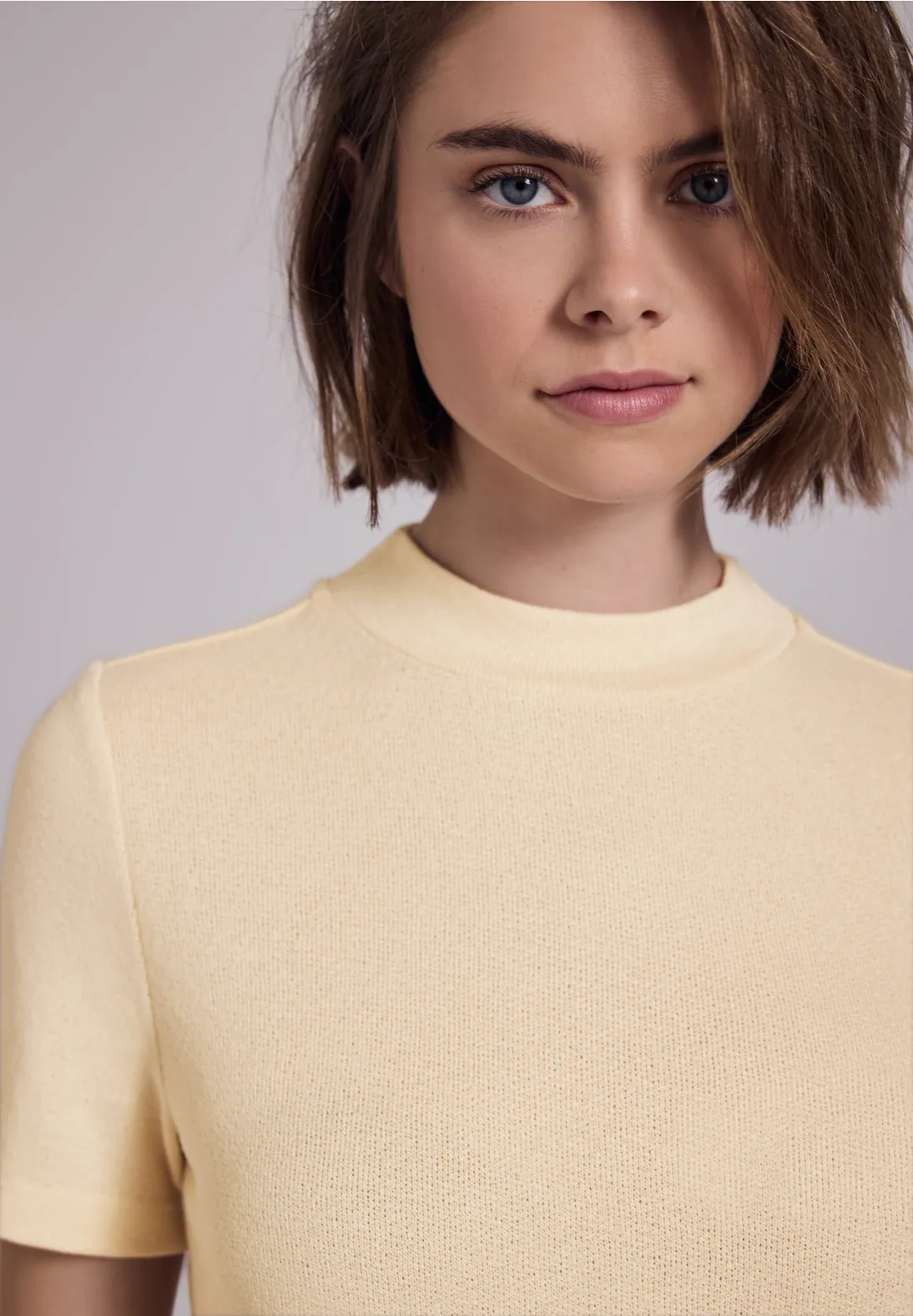 Street One Studio Knit Look Shirt - Mellow Vanilla