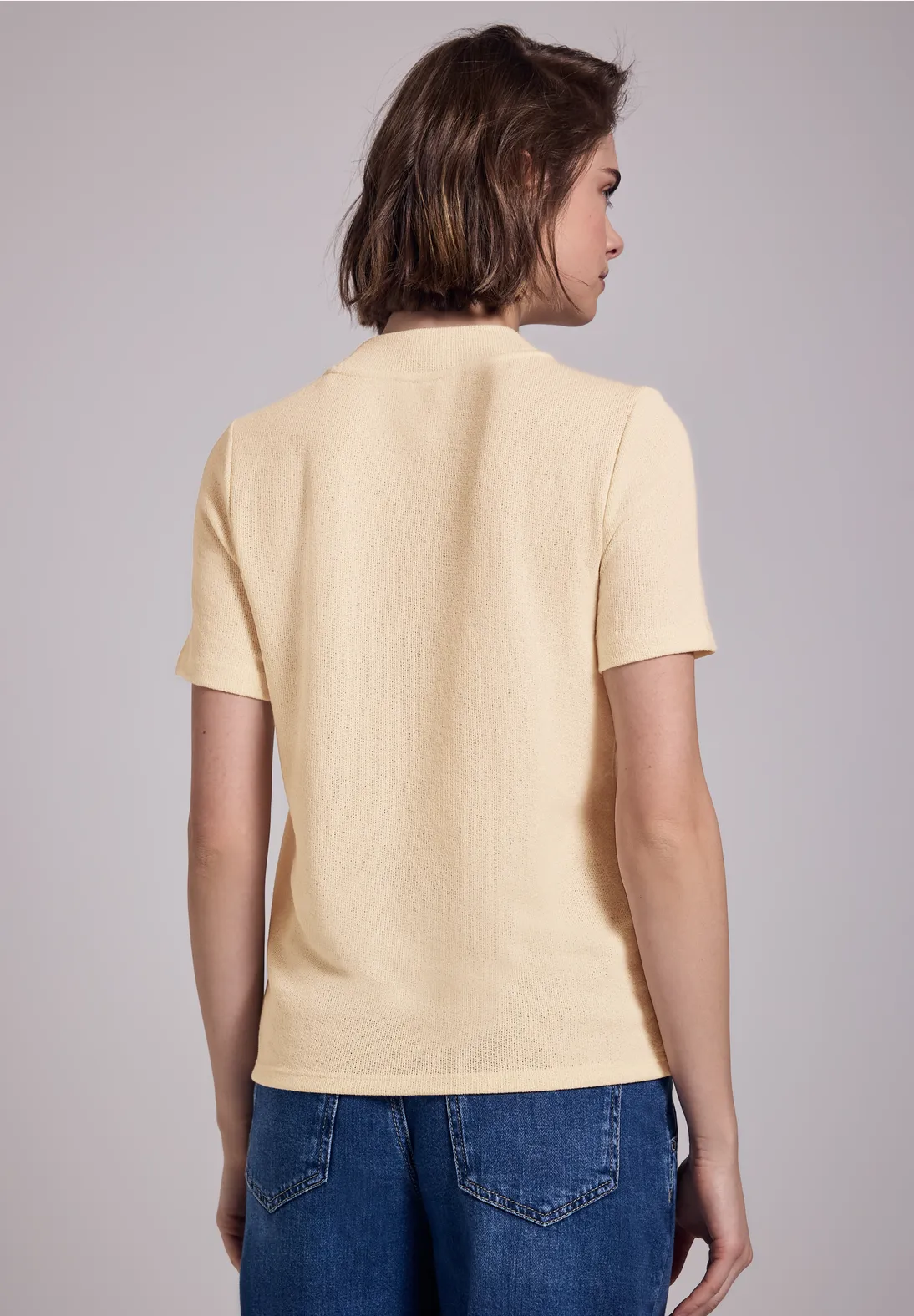 Street One Studio Knit Look Shirt - Mellow Vanilla