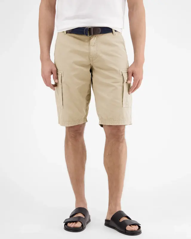 Lerros Cargo Bermuda with Belt - Light Dune Beige
