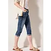 3/4-Jeans Scarlett - Mid Blue Used Wash