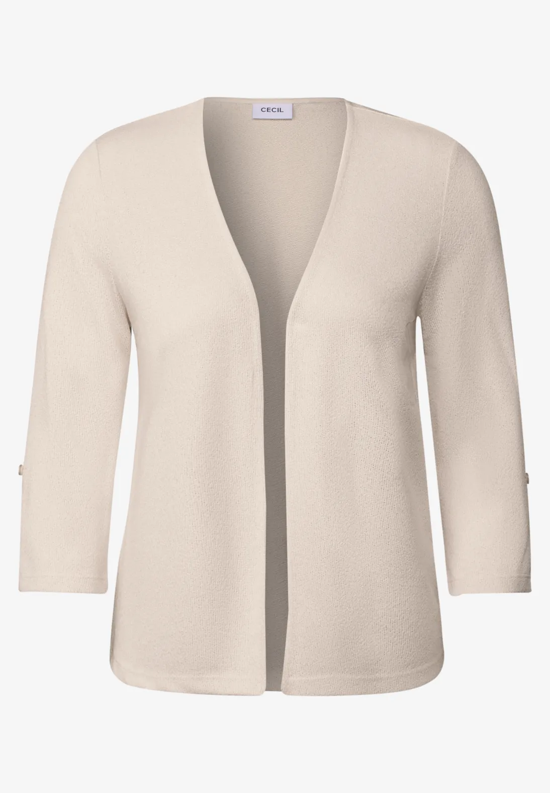 CECIL Open Struktur Cardigan Light Beige Cotton Blues