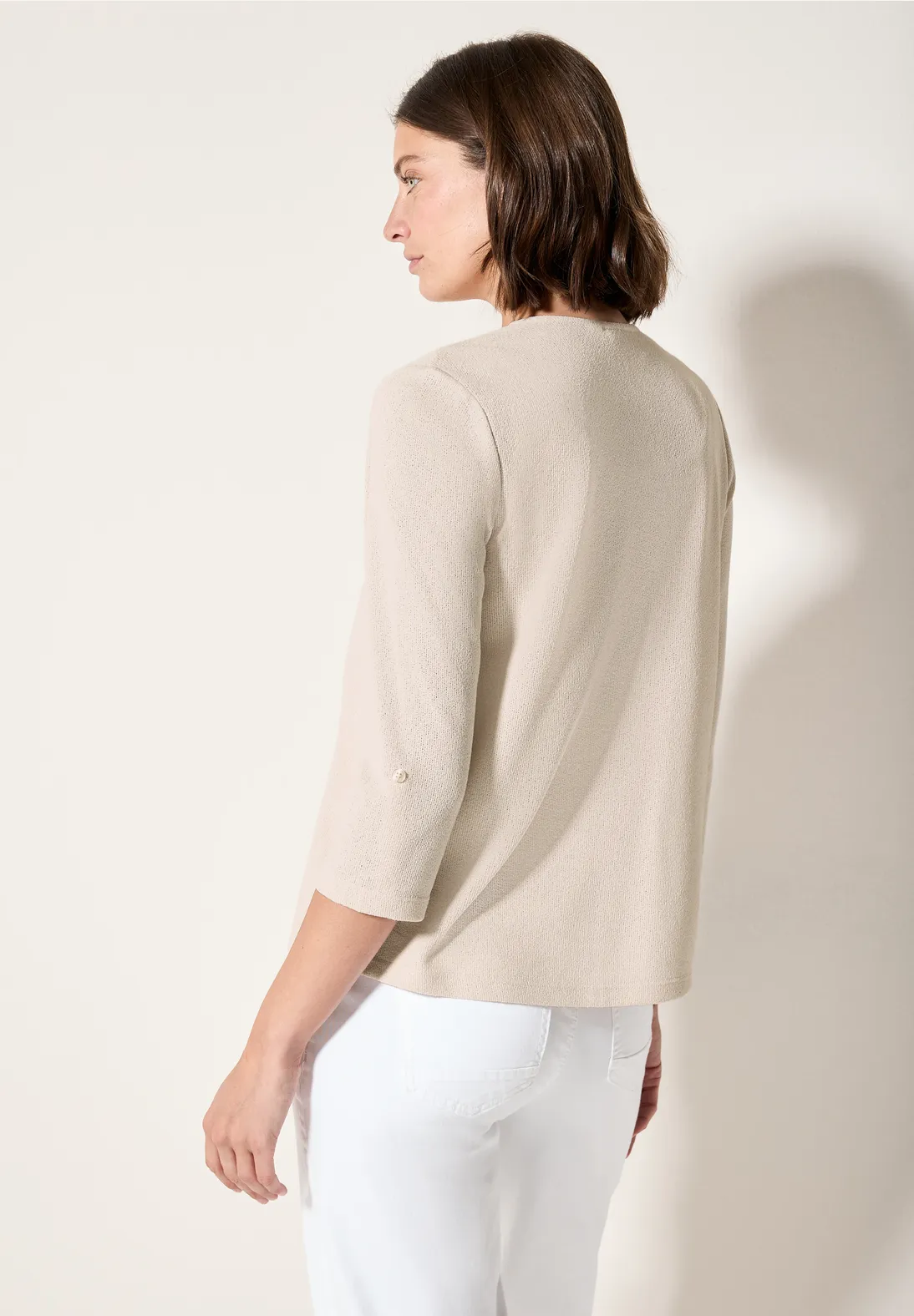 Cecil Open Structured Cardigan - Light Beige