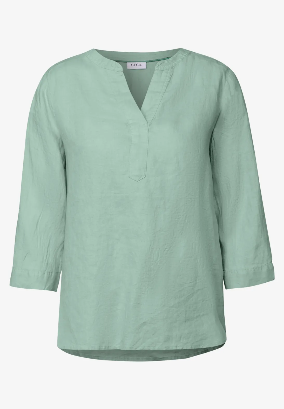 Cecil Leinen Blouse - Ice Sage Green