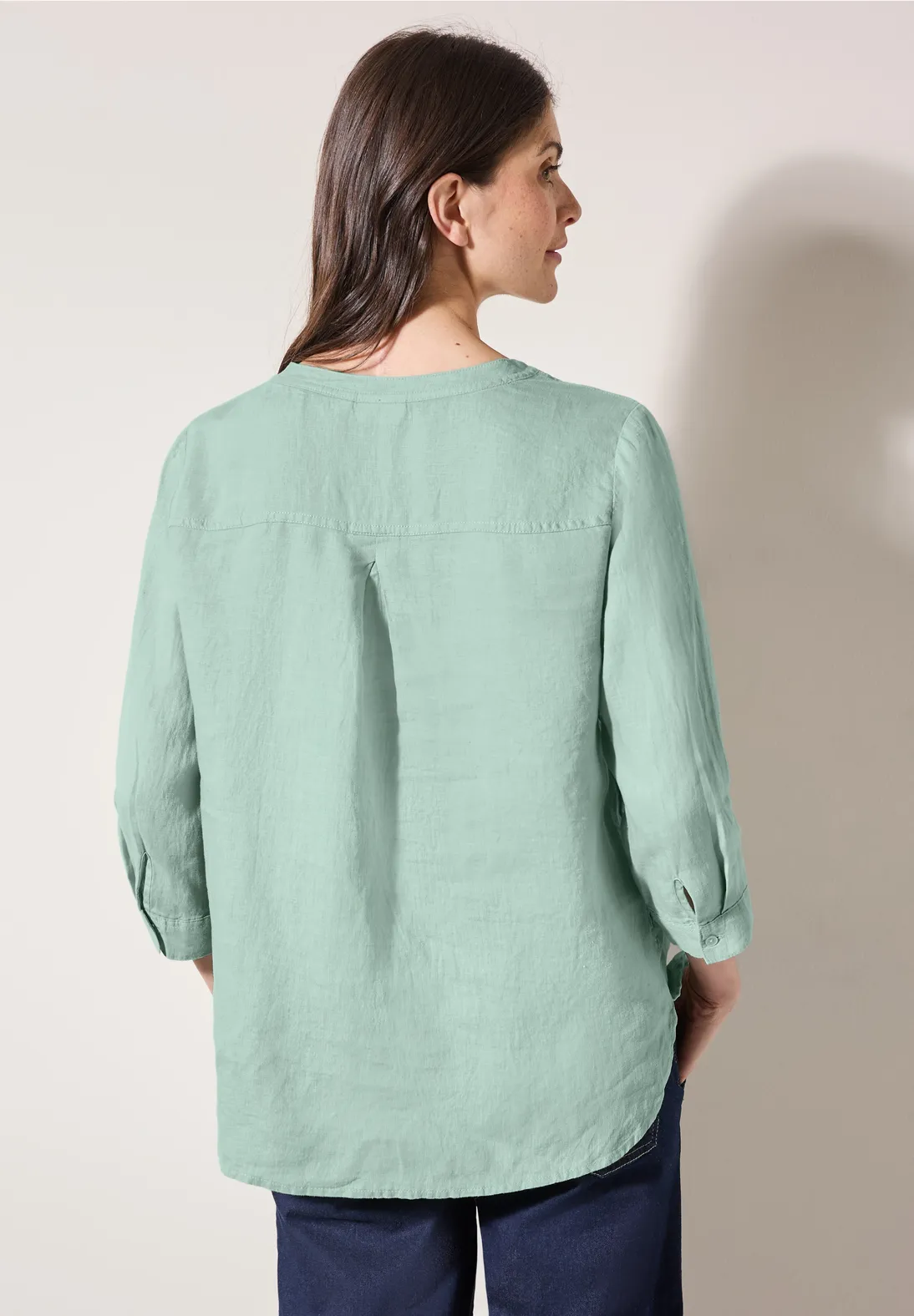 Cecil Linen Blouse - Ice Sage Green