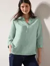 Cecil Linen Blouse - Ice Sage Green