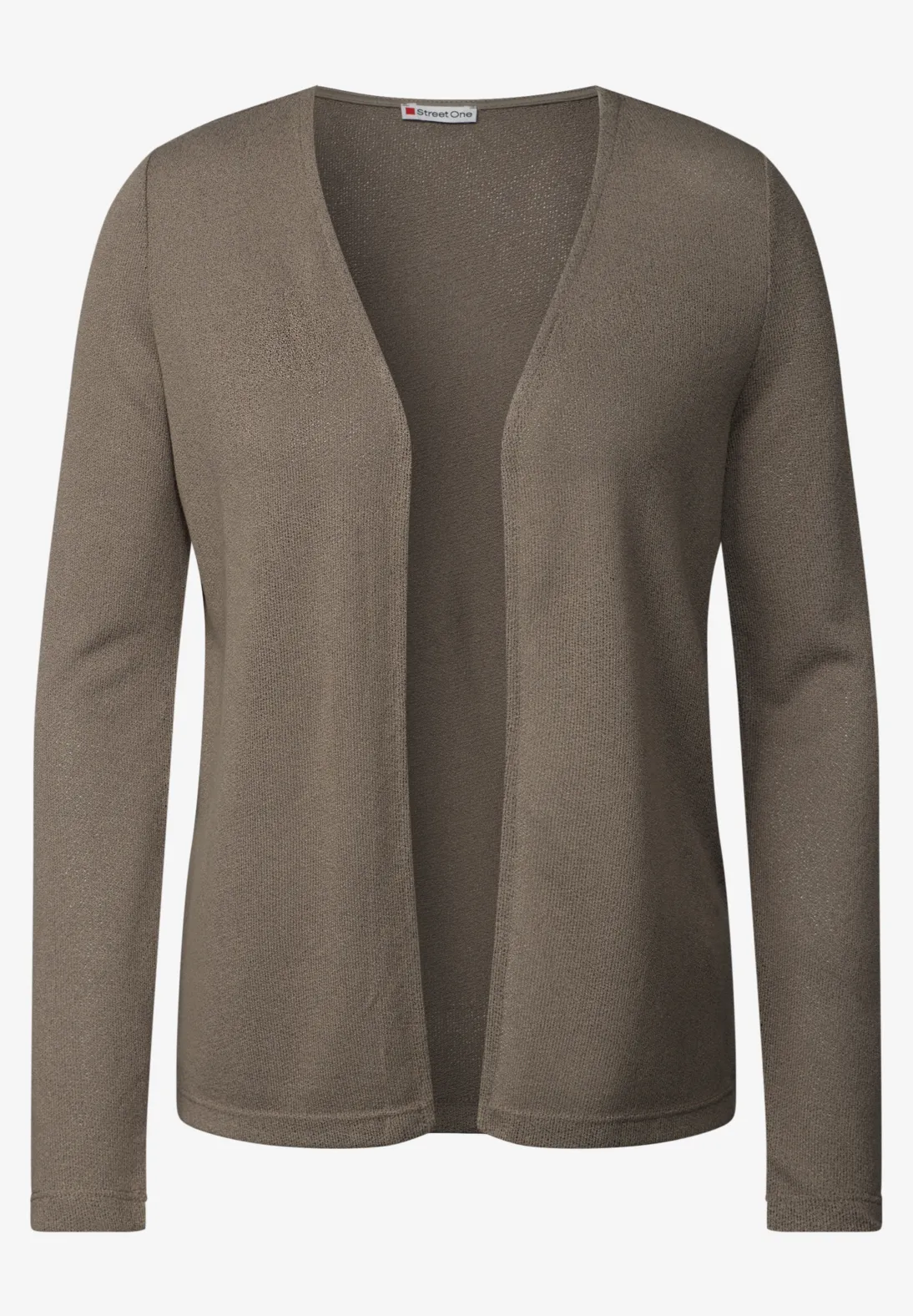 Street One Strickjacke Nette Stone Brown Cotton Blues