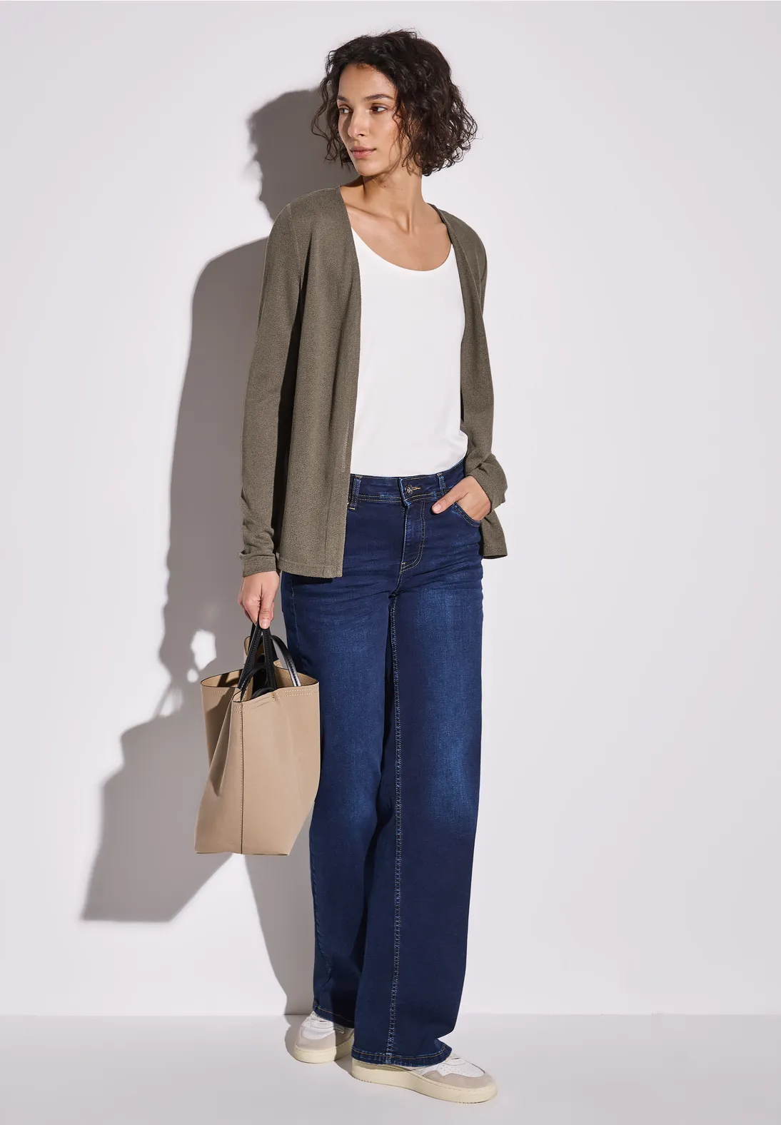 Street One Strickjacke Nette - Stone Brown